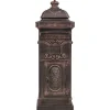Vidaxl Boîte Aux Lettres 2 Portes-Boîte aux lettres à pilier Aluminium Vintage Bronze antirouille