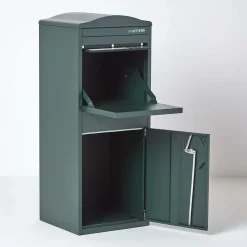 Smart Parcel Box Boîte aux lettres 1 porte Boîte à colis Large Vert foncé en acier