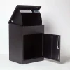 Smart Parcel Box Boîte aux lettres 1 porte Boîte à colis Noire en acier