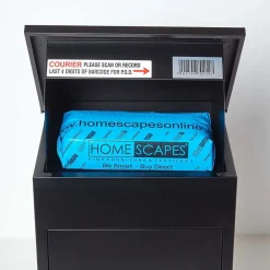 Smart Parcel Box Boîte aux lettres 1 porte Boîte à colis Noire en acier