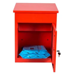 Smart Parcel Box Boîte aux lettres 1 porte Boîte à colis Rouge en acier