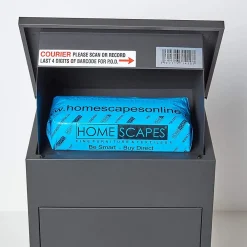 Smart Parcel Box Boîte aux lettres 1 porte Boîte à colis Gris foncé en acier