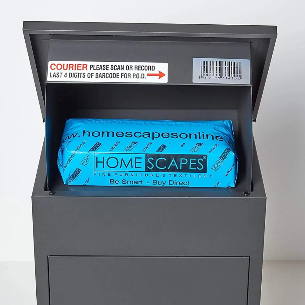 Smart Parcel Box Boîte aux lettres 1 porte Boîte à colis Gris foncé en acier