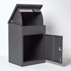 Smart Parcel Box Boîte aux lettres 1 porte Boîte à colis Gris foncé en acier