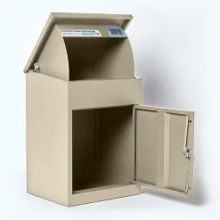 Smart Parcel Box Boîte À Colis-Boîte aux lettres 1 porte Boîte à colis Beige en acier