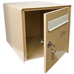Boîte Aux Lettres 1 Porte-Boîte aux lettres 1 porte Lys Beige acier résistante à la rouille