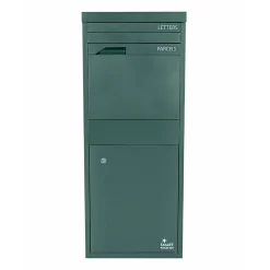 Smart Parcel Box Boîte aux lettres 2 portes Boîte à colis Large Vert en acier