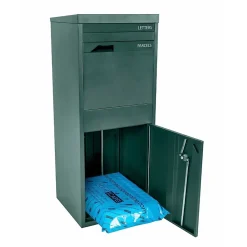 Smart Parcel Box Boîte aux lettres 2 portes Boîte à colis Large Vert en acier