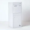Smart Parcel Box Boîte À Colis-Boîte aux lettres 2 portes Boîte à colis Large Blanc en acier