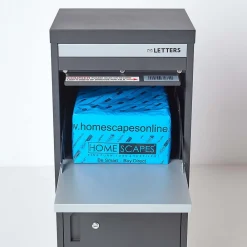 Smart Parcel Box Boîte À Colis-Boîte aux lettres 2 portes Boîte à colis Large Gris foncé en acier