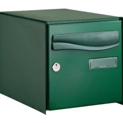 Boîte Aux Lettres 2 Portes-Boîte aux lettres 2 portes Lys Vert acier résistant à la rouille