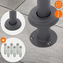 Ml-Design Boîte aux lettres sur pieds boîte postale anthracite imitation bois avec support