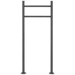 Ml-Design Boîte aux lettres sur pieds boîte postale anthracite imitation bois avec support