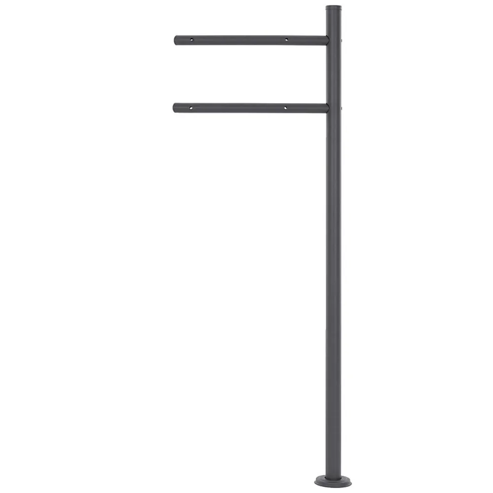 Ml-Design Boîte aux lettres sur une pied anthracite boîte postale en acier moderne 37x11cm