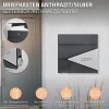 Ml-Design Boîte aux lettres sur une pied boîte postale en acier anthracite/argent moderne