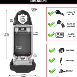 Master Lock Boîte à clé à anse rétractable Masterlock Select Acess 5420EURD