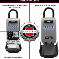 Master Lock Boîte À Clé-Boîte à clés MASTERLOCK avec anse - Rétroéclairé - 5424EURD
