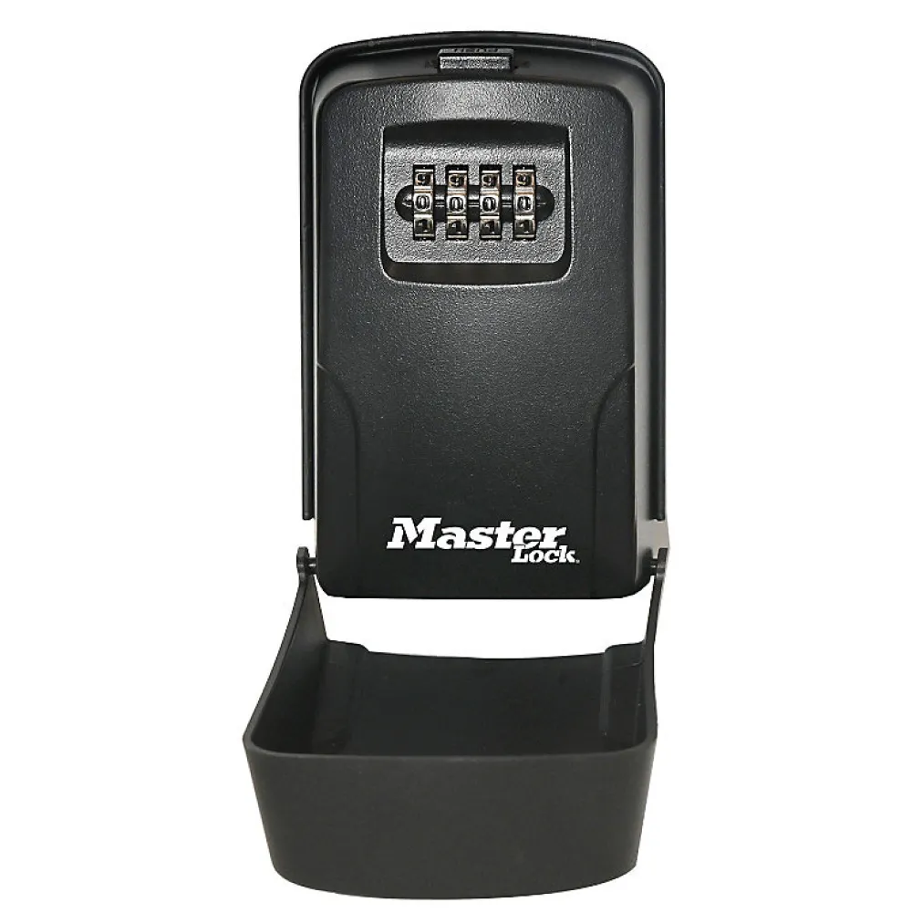 Master Lock Boîte à clés, montage mural, capot amovible, taille M, utilisation en extérieur, kit de montage