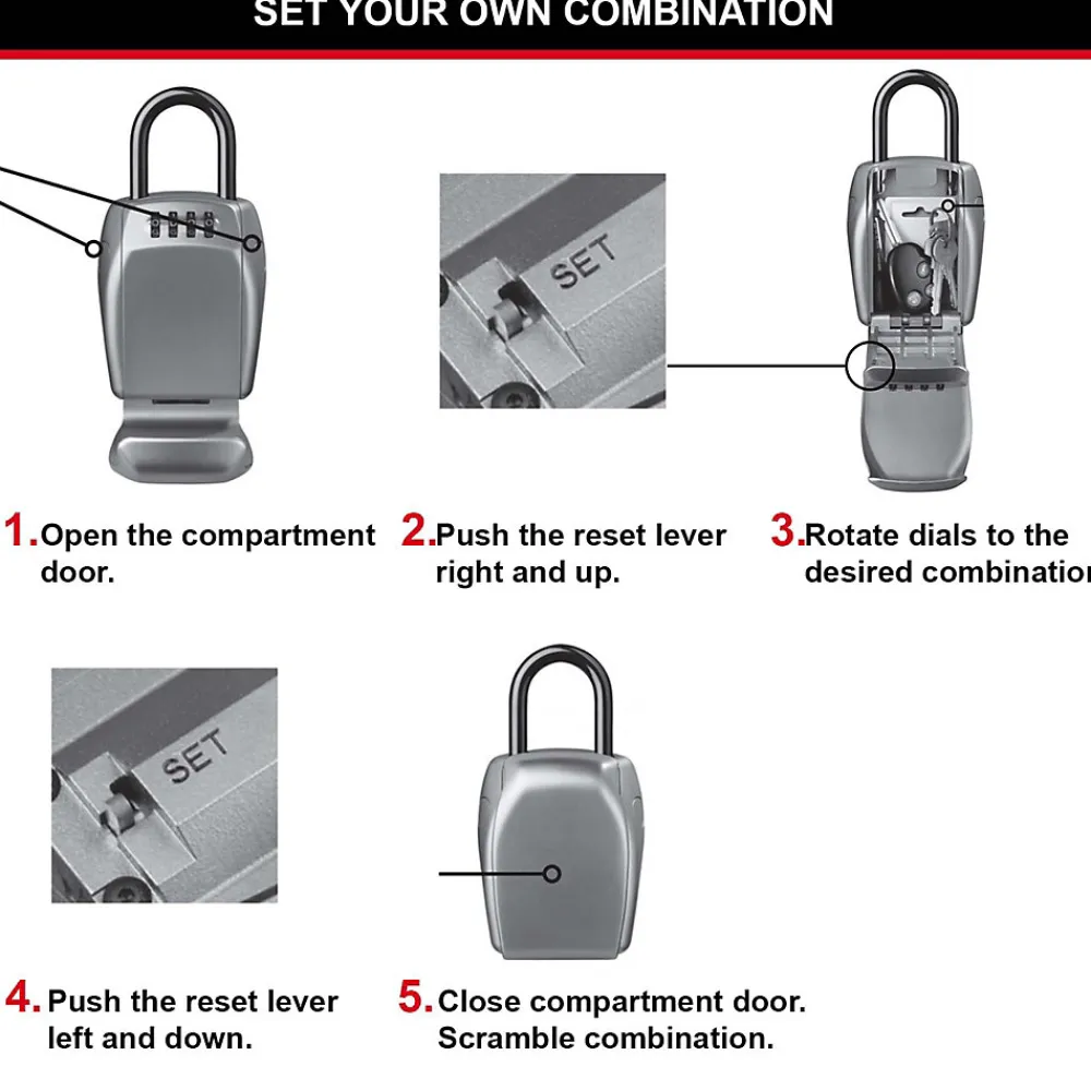 Master Lock Boîte À Clé-Boîte à clés sécurisée à anse Select Access