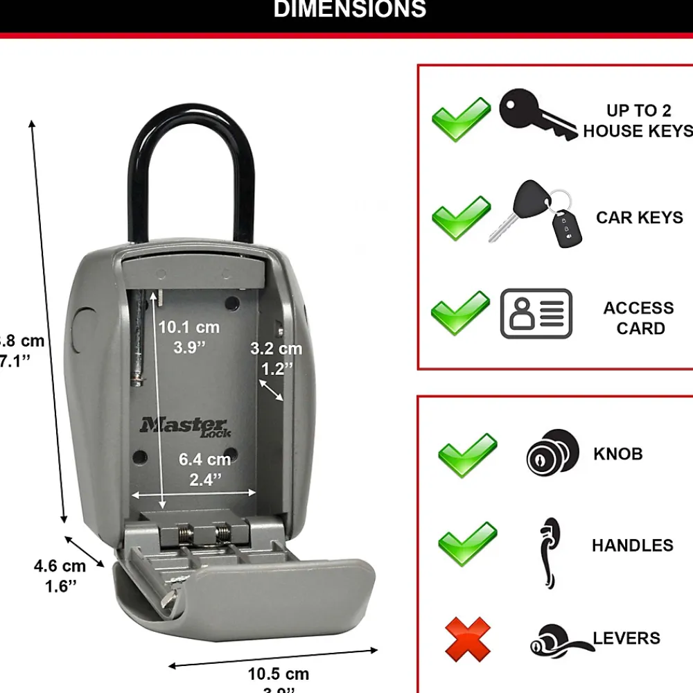 Master Lock Boîte À Clé-Boîte à clés sécurisée à anse Select Access