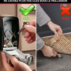 Master Lock Boîte à clés sécurisée à combinaison programmable et fixation murale