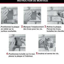 Master Lock Boîte à clés sécurisée haute sécurité fixation murale