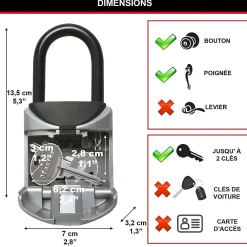 Boîte À Clé-Boîte à clés transportable Master Lock 5406EURD