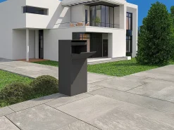 Vente-unique Boîte à colis anthracite - L45 x l35 x H105 cm - COLIBRI