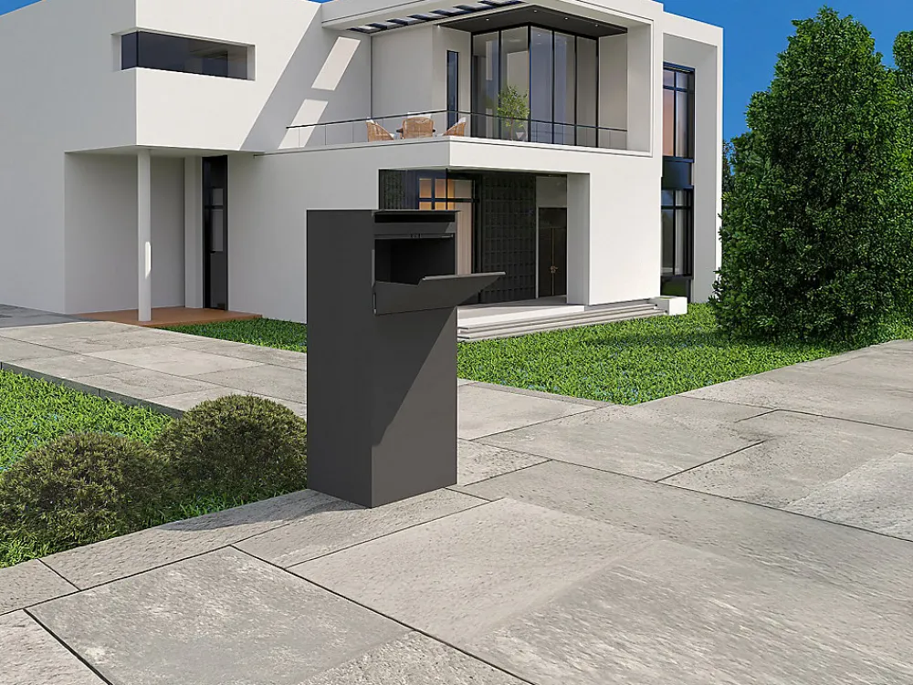 Vente-unique Boîte à colis anthracite - L45 x l35 x H105 cm - COLIBRI