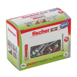 Fischer Boîte De 50 Chevilles Bi-matière Duopower Ph Avec Vis