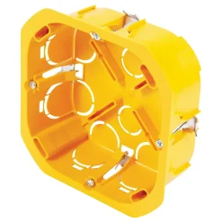 Diall Boîte De Dérivation-Boîte de dérivation à encastrer pour cloison sèche avec entrées et système de fermeture à vis 100 x 100 x 40 mm