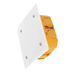 Diall Boîte De Dérivation-Boîte de dérivation à encastrer pour cloison sèche avec entrées et système de fermeture à vis 100 x 100 x 40 mm