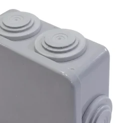 Diall Boîte de dérivation extérieure avec 7 passe-câbles et système de verrouillage 80 x 80 x 40 mm
