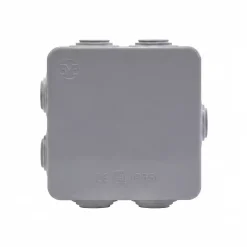 Diall Boîte de dérivation extérieure avec 7 passe-câbles et système de verrouillage 80 x 80 x 40 mm