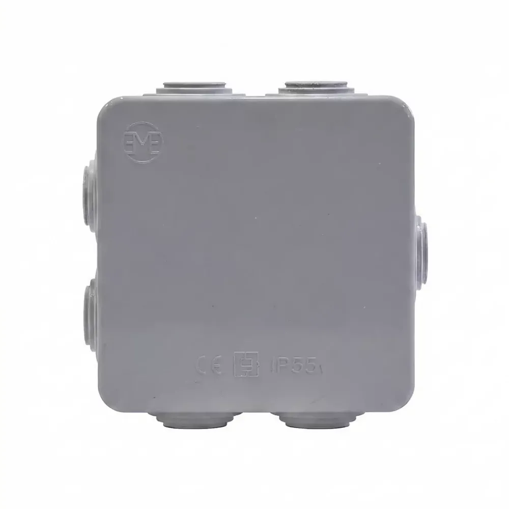 Diall Boîte de dérivation extérieure avec 7 passe-câbles et système de verrouillage 80 x 80 x 40 mm