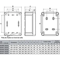 Legrand Boîte de dérivation rectangulaire - Plexo - - 220 x 170 mm -14 entrées
