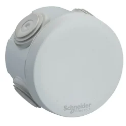 Schneider Electric Boîte De Dérivation-Boîte de dérivation ronde extérieure avec 4 passe-câbles et système de verrouillage 60 x 40 mm Schneider, vendue par 5 pièces