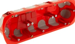 Protec Boite D'Encastrement-Boîte d'encastrement No Airbox Multiplat 3 postes - P 40 mm