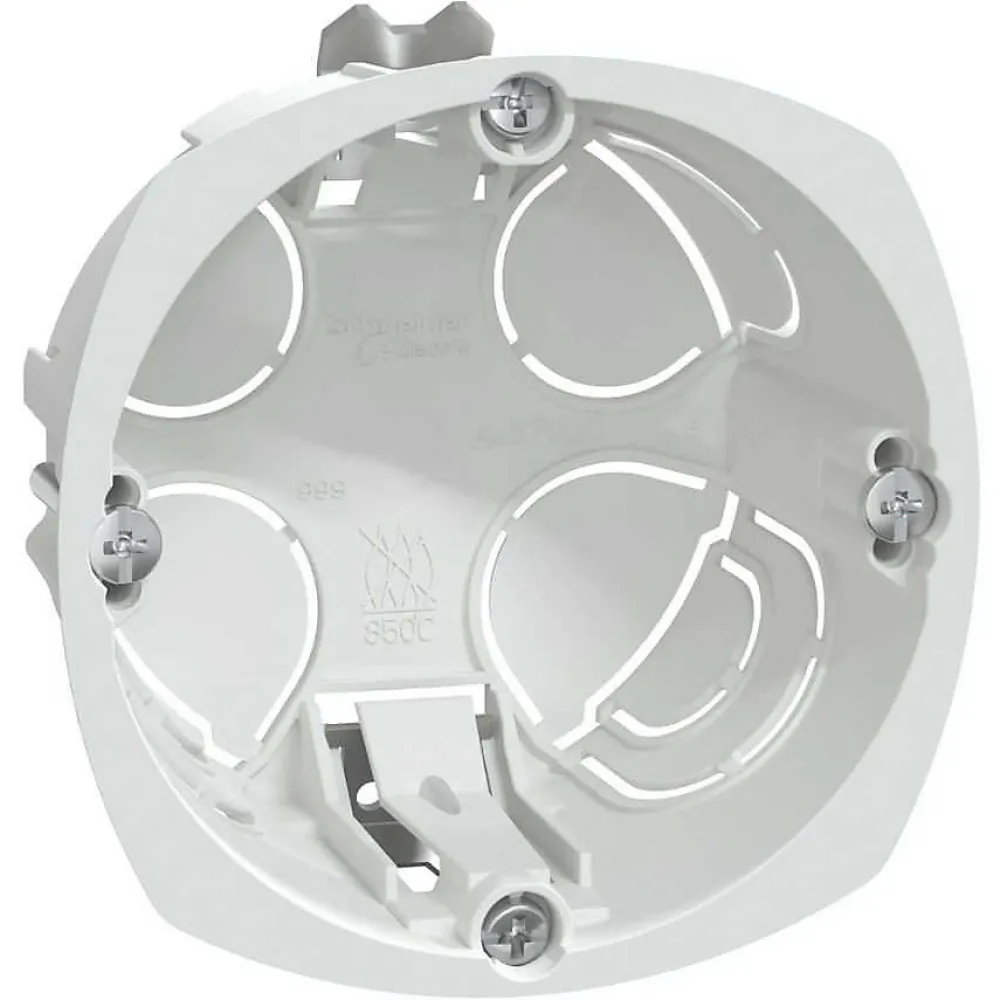 Schneider Electric Boîte d'encastrement - 1 poste - Diam. 67 mm - Profondeur 40 mm - Multifix - IMT35914 - Schneider