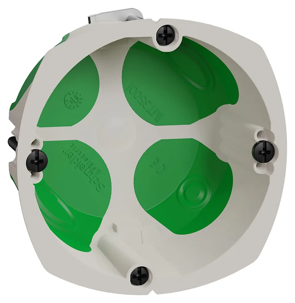 Schneider Electric Boîte d'encastrement 1 poste étanche diamètre 67 mm profondeur 40 mm Multifix Air , 10 pièces
