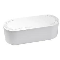 D-Line Boîte de rangement de câbles blanc L. 415 x l. 165 mm, bloc 6 prises