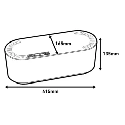 D-Line Boîte de rangement de câbles blanc L. 415 x l. 165 mm, bloc 6 prises