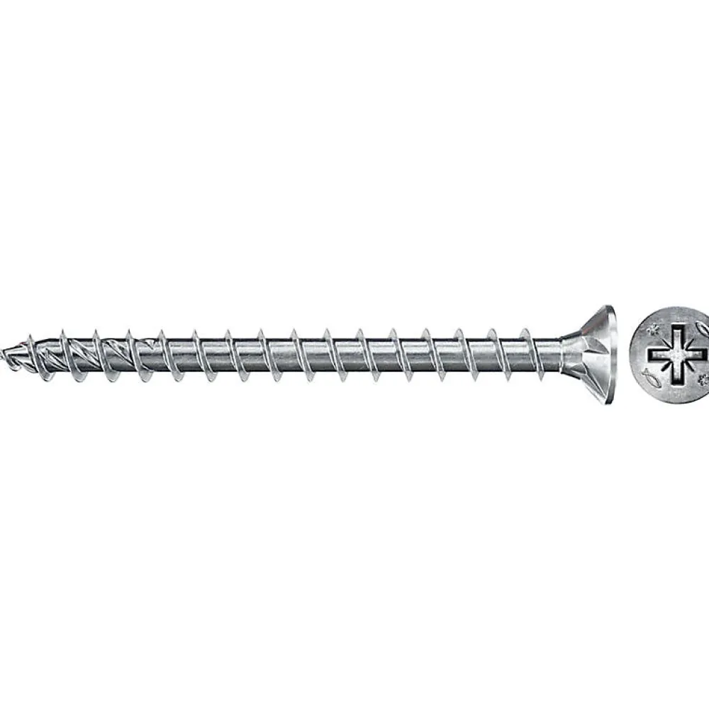 Fischer Kit De Chevilles-Boîte De 500 Vis À Bois Power-fast Fpf Ii Czf - 5 X 40 Mm