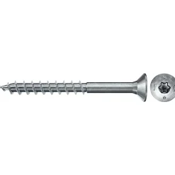 Fischer Boîte De 200 Vis Bois Powerfast Ii Fpf Ii Ctp Tête Fraisée Empreinte Tx - Zingué Blanc - Filetage Partiel