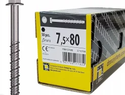 Domax Vis Pour Brique, Béton-Boîte de 50 vis d'ancrage béton 7,5 x 80