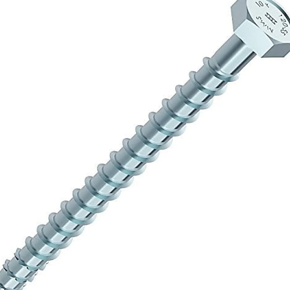 D44 Boîte de 25 vis d'ancrage HECO Multi Monti 12x140 mm - tête hexagonale - filetage total - perçage 10 mm - réf. 48415.