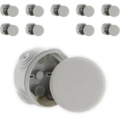 Zenitech Boîte De Dérivation-10 Boîte dérivation IP55 diamètre 70x35mm