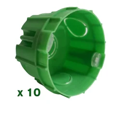 Wago Boite D'Encastrement-10 boîtes d'encastrement simple ronde Zenitech pour maçonnerie