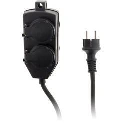 Zenitech Boîte De Dérivation-Boîtier de dérivation 4 prises IP44 5m - Noir -