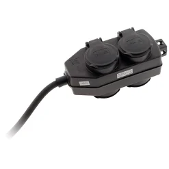 Zenitech Boîte De Dérivation-Boîtier de dérivation 4 prises IP44 5m - Noir -